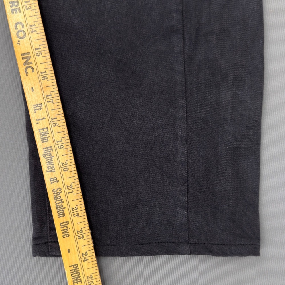 Mother The Half-Pipe Flood Jeans Faded Black High Rise Wide Leg Crop Size 29 - Picture 16 of 16